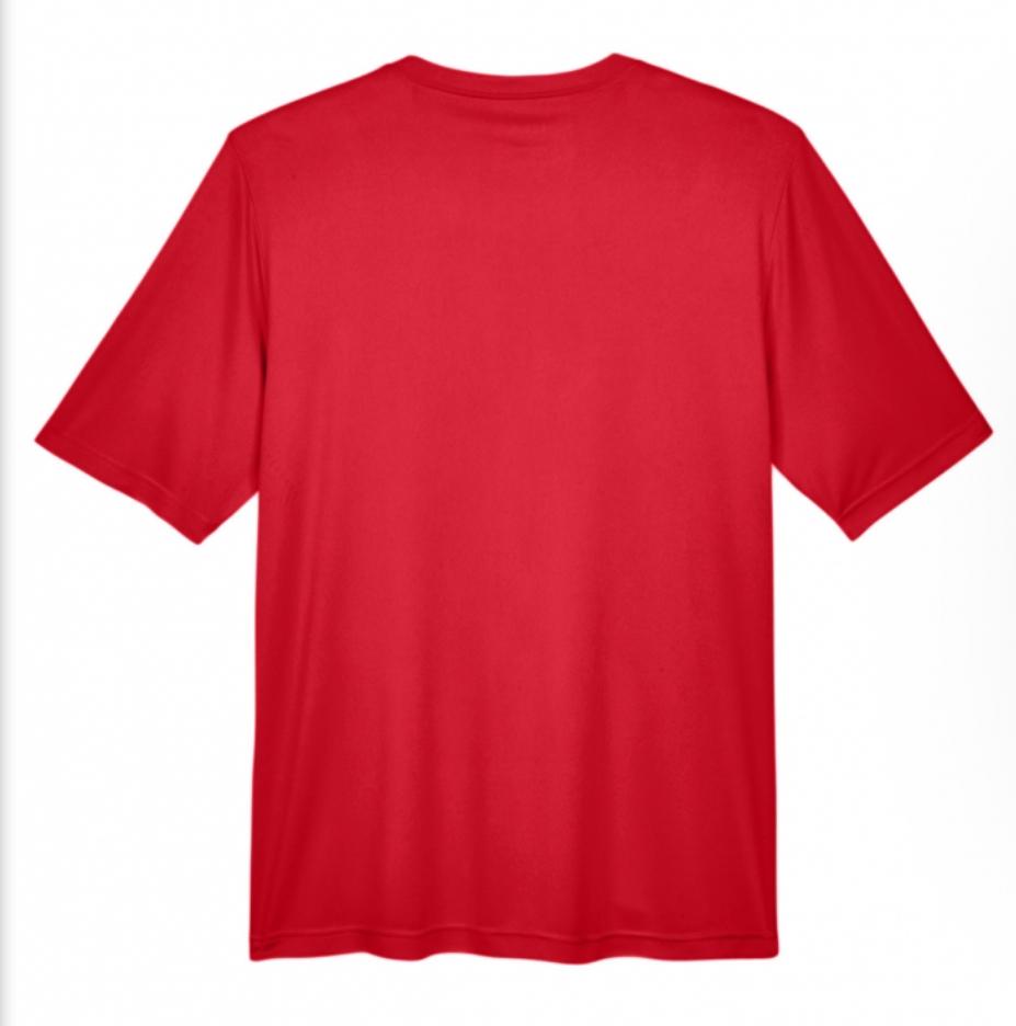 Camisa Manga Corta 100% Poliéster Personalizada — Rojo espalda