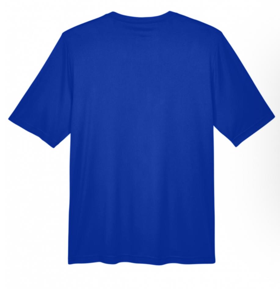 Camisa Manga Corta 100% Poliéster Personalizada — Azul Royal espalda