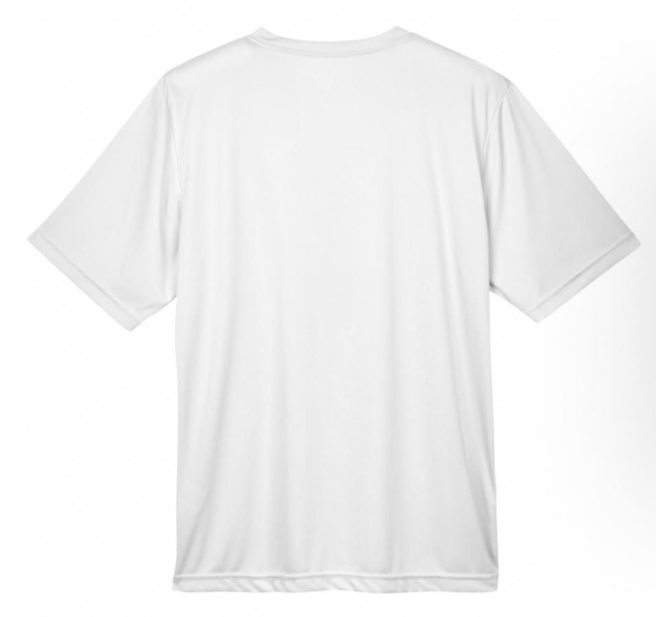 Camisa Manga Corta 100% Poliéster Personalizada — Blanco espalda