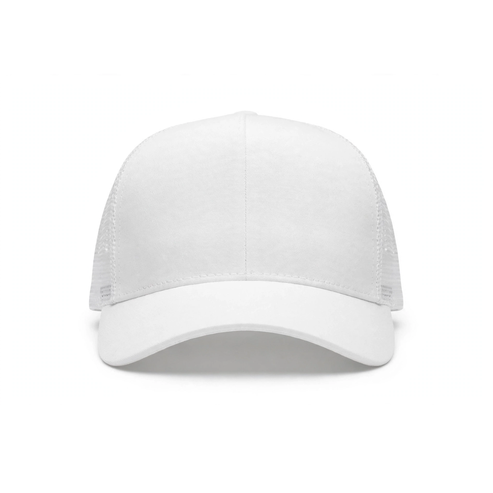 Gorra Estilo Camionero Personalizada (DTF) — Blanco frente