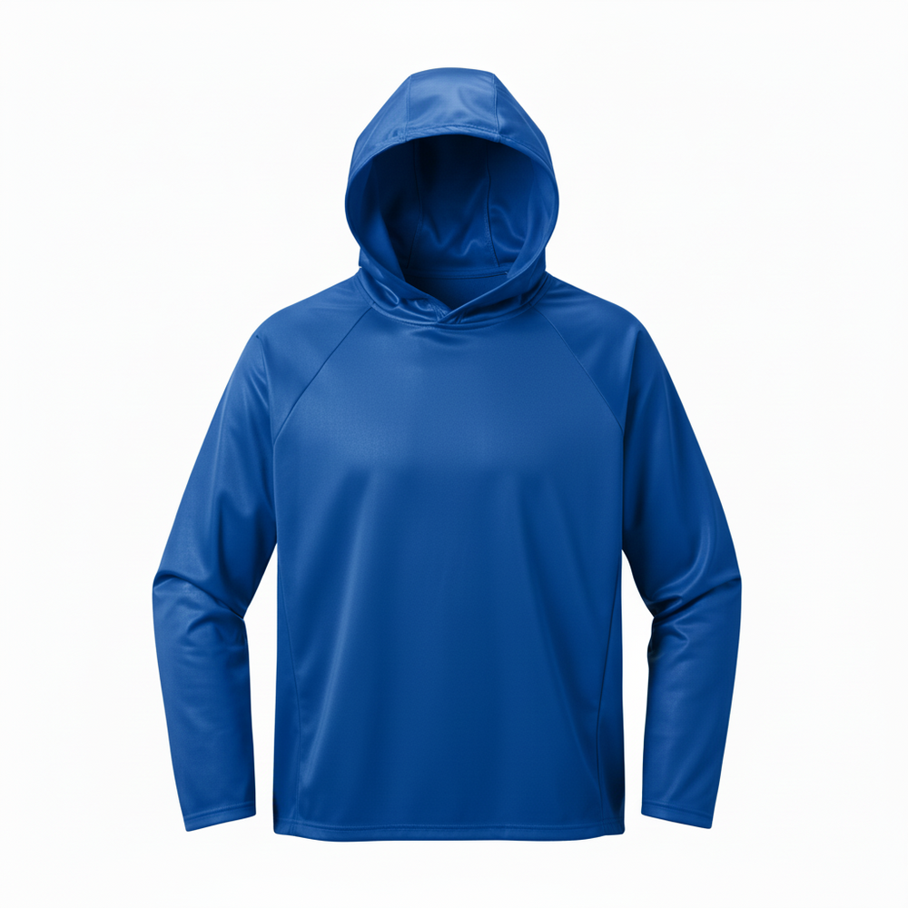 Camisa con Capucha 100% Poliéster Personalizada — Azul Royal frente