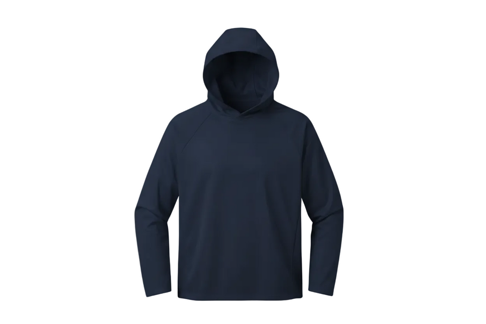 Camisa con Capucha 100% Poliéster Personalizada — Azul Marino frente