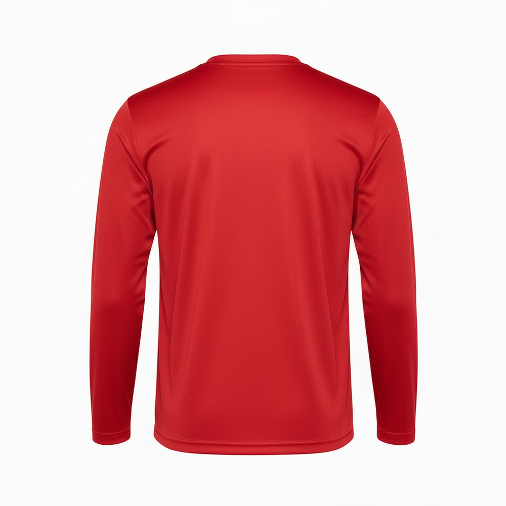 Camisa Manga Larga 100% Poliéster Personalizada — Rojo espalda