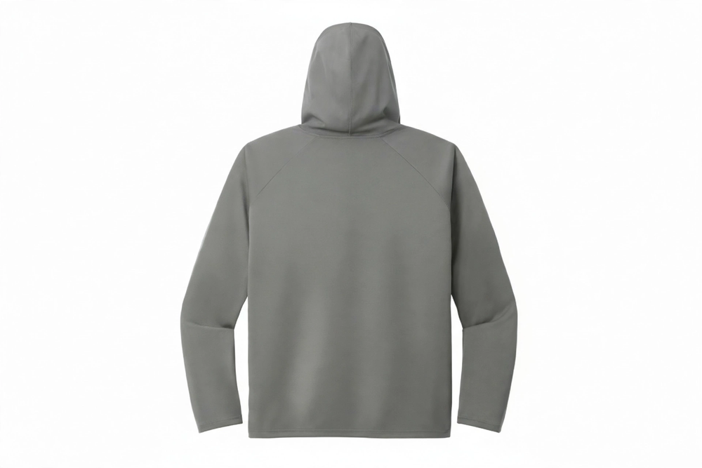 Camisa con Capucha 100% Poliéster Personalizada — Gris espalda