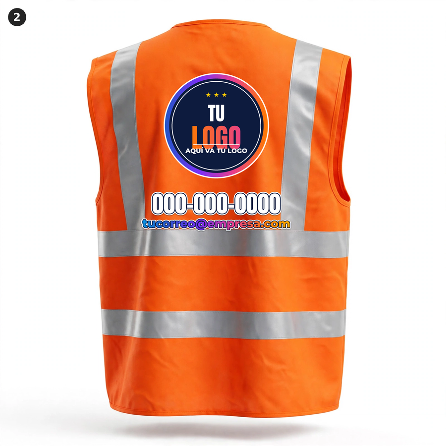 YC-OPCION-2-ESPALDA-Naranja — logo de ejemplo grande en la espalda