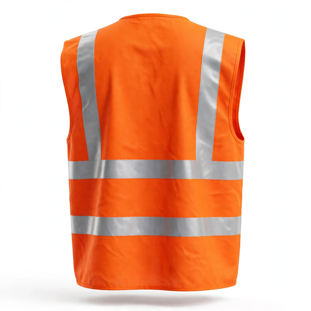 Chaleco de Seguridad Personalizado — Paquete de 10 — Naranja espalda