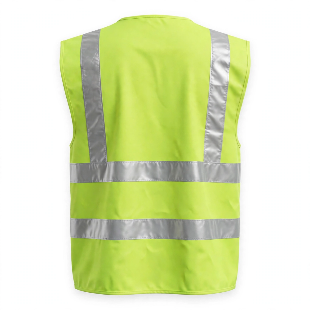 Chaleco de Seguridad Personalizado — Paquete de 10 — Verde espalda