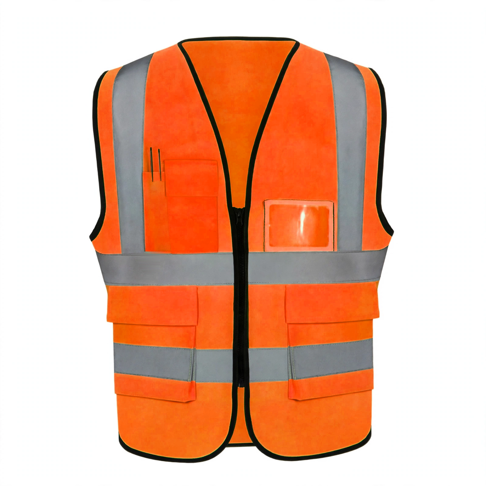 Chaleco de Seguridad Personalizado — Paquete de 10 — Naranja frente