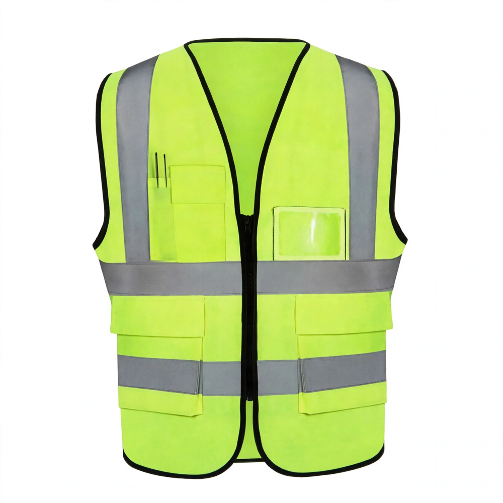 Chaleco de Seguridad Personalizado — Paquete de 10 — Verde frente
