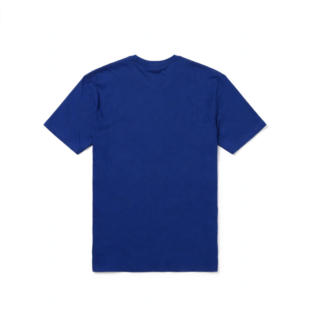 Camiseta Manga Corta de Algodón Personalizada — Azul Royal espalda