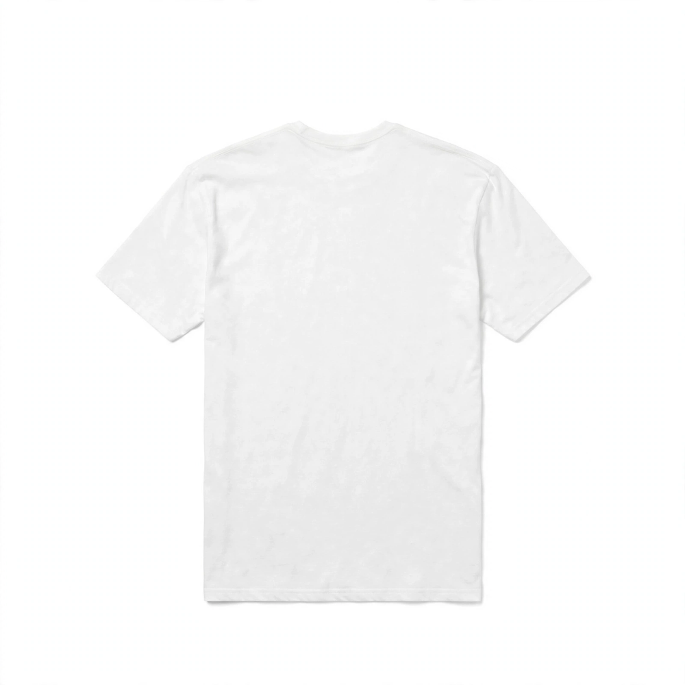 Camiseta Manga Corta de Algodón Personalizada — Blanco espalda