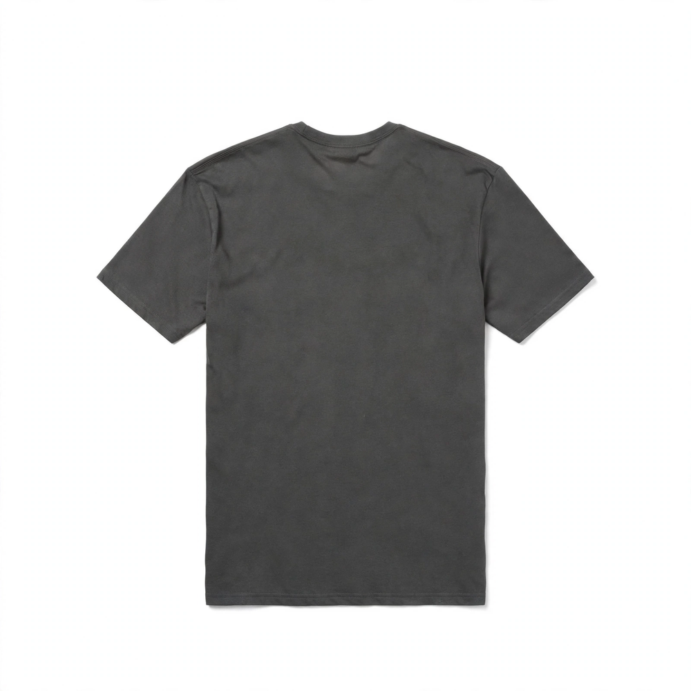 Camiseta Manga Corta de Algodón Personalizada — Gris espalda