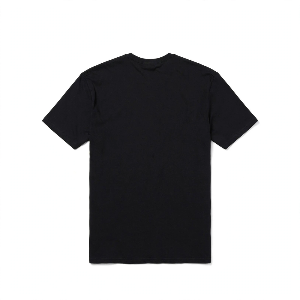 Camiseta Manga Corta de Algodón Personalizada — Negro espalda