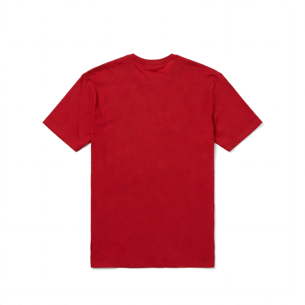 Camiseta Manga Corta de Algodón Personalizada — Rojo espalda