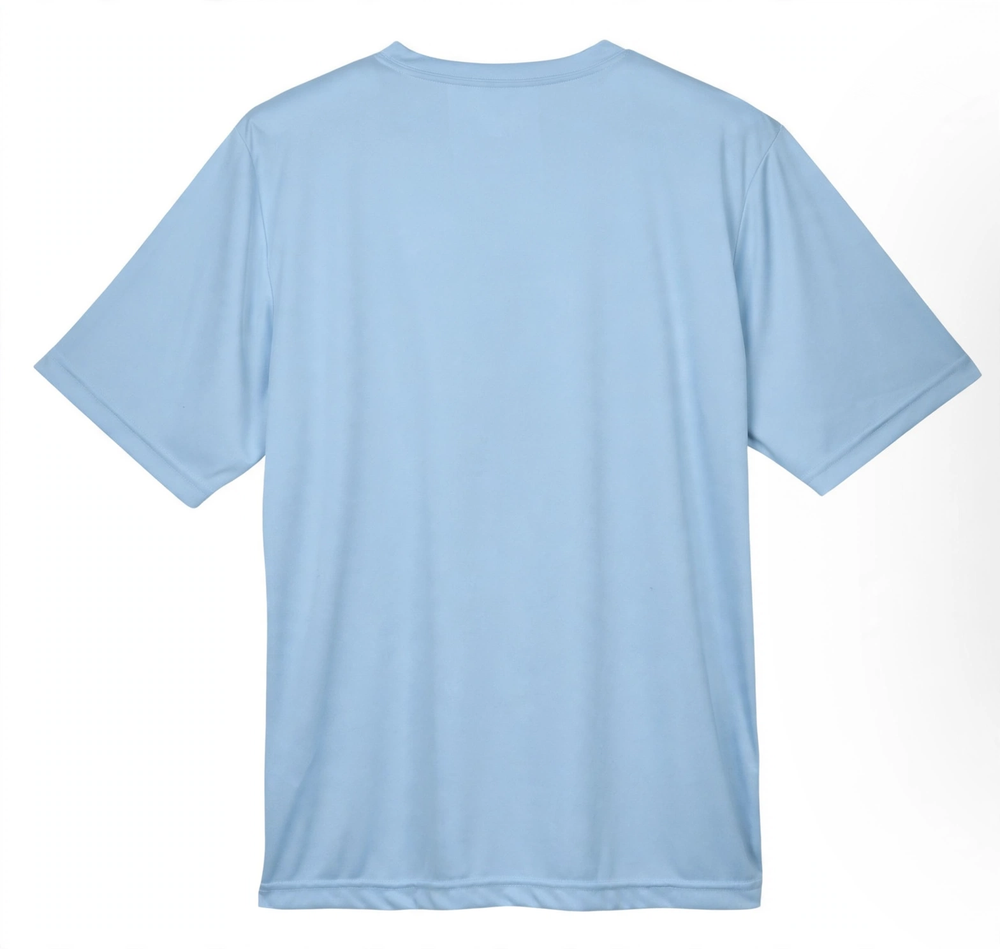 Camisa Manga Corta 100% Poliéster Personalizada — Azul Cielo espalda