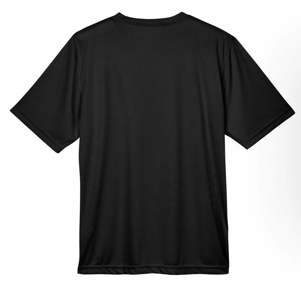 Camisa Manga Corta 100% Poliéster Personalizada — Negro espalda