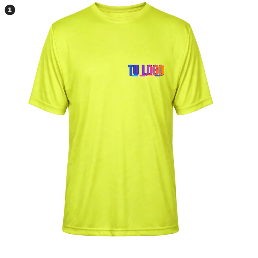 YC-OPCION-1-FRENTE-Amarillo de Seguridad — logo de ejemplo chico en el pecho izquierdo