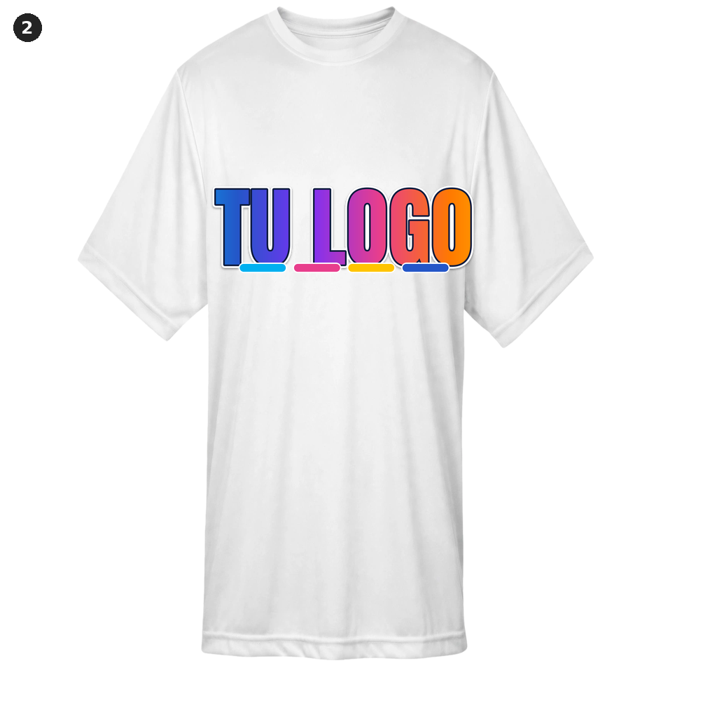 YC-OPCION-2-FRENTE-Blanco — logo de ejemplo grande en todo el pecho (solo frente)