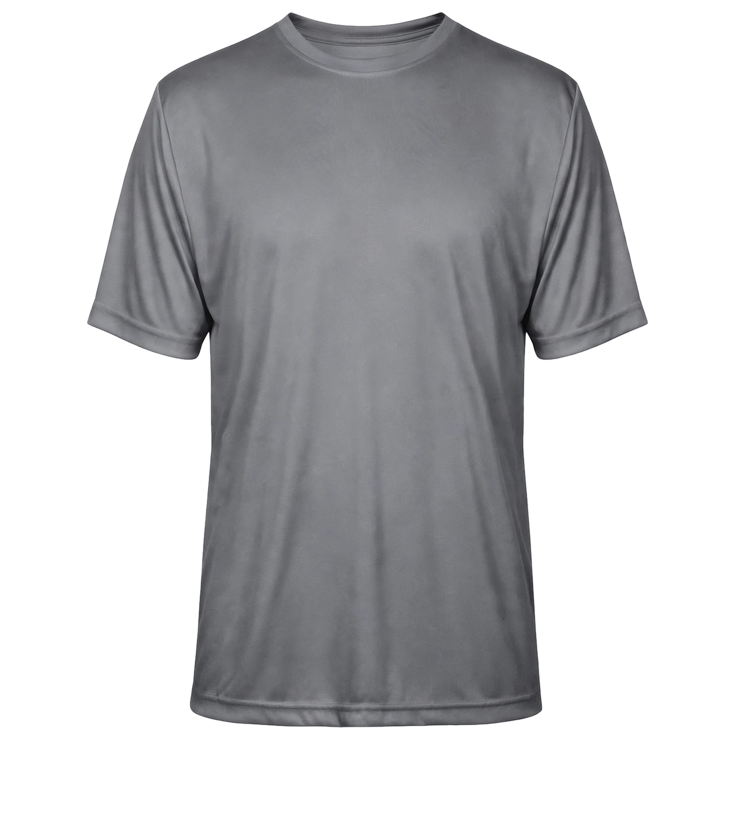 Camisa Manga Corta 100% Poliéster Personalizada — Gris frente