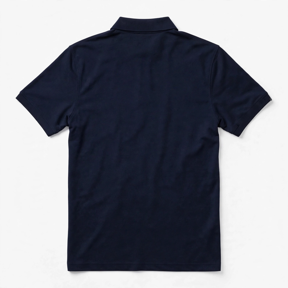Polo 100% Poliéster Personalizada — Logo Frente y Espalda — Azul Marino espalda
