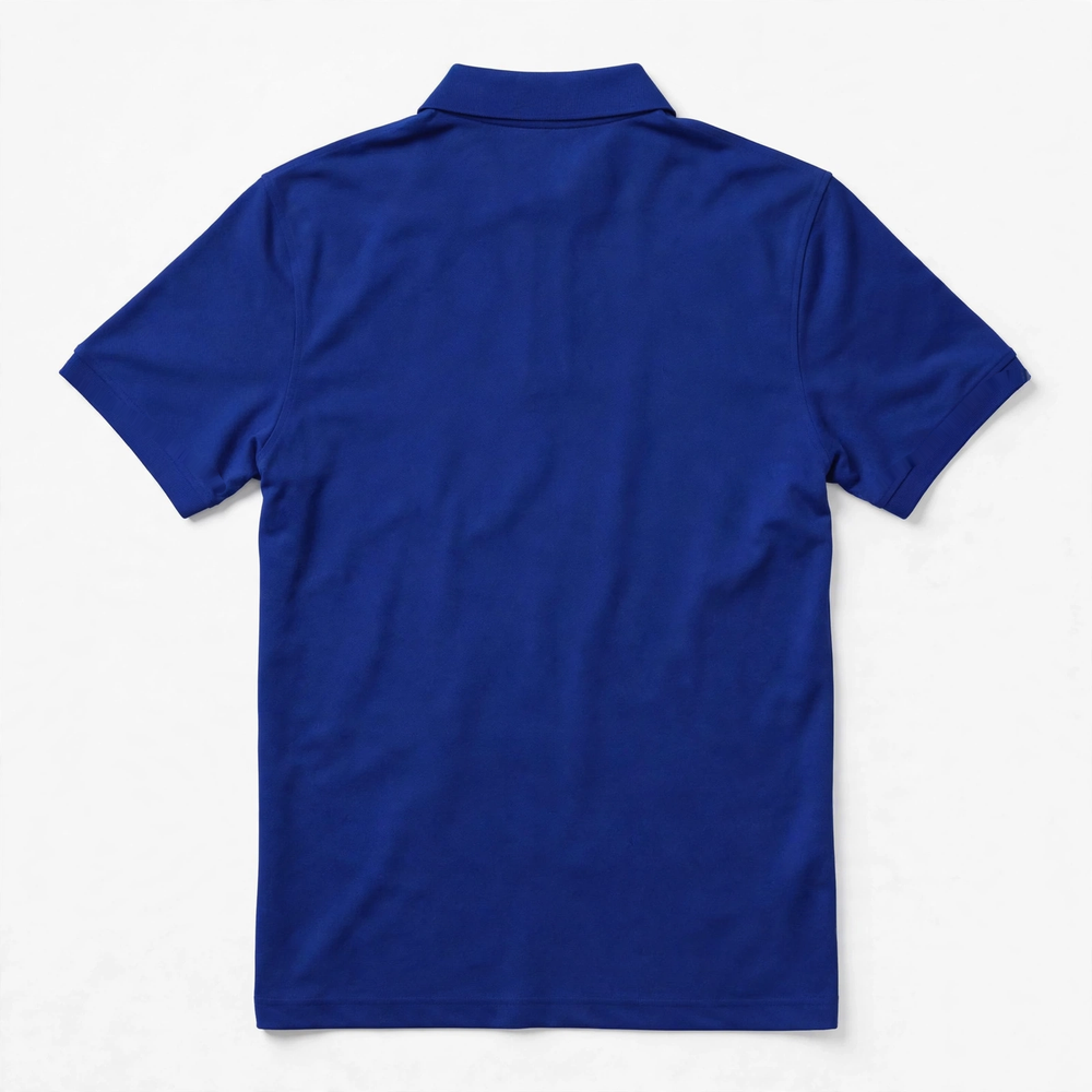 Polo 100% Poliéster Personalizada — Logo Frente y Espalda — Azul Royal espalda