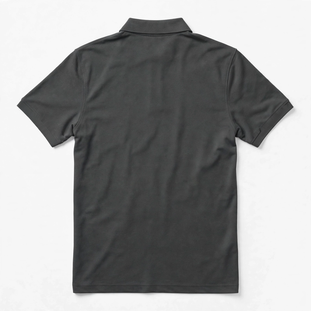 Polo 100% Poliéster Personalizada — Logo Frente y Espalda — Gris espalda