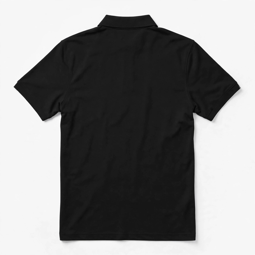 Polo 100% Poliéster Personalizada — Logo Frente y Espalda — Negro espalda