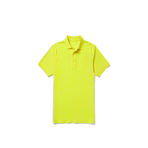 Polo 100% Poliéster Personalizada — Logo Frente y Espalda — Amarillo de Seguridad frente