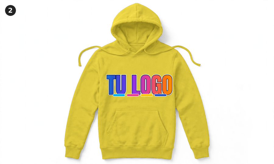 YC-OPCION-2-FRENTE-Amarillo de Seguridad — logo de ejemplo grande en todo el pecho (solo frente)