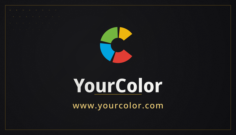 Tarjeta de presentación — espalda de muestra genérica con logo YourColor